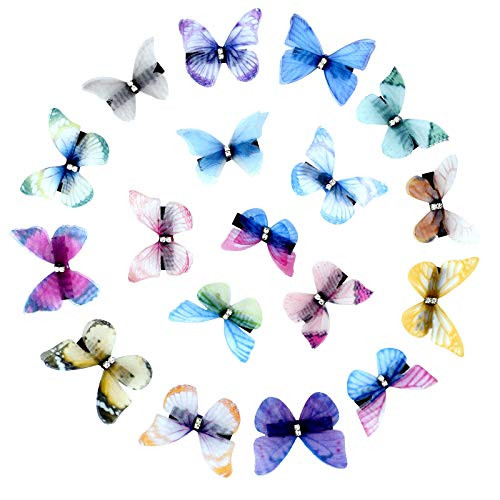 18 Pieces Butterfly Hair Clips Glitter Butterfly Barrette Hair Clips for Girls Women Hair Accessories