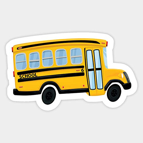 Cute School Bus Design - Sticker Graphic - Car Vinyl Sticker Decal Bumper Sticker for Auto Cars Trucks