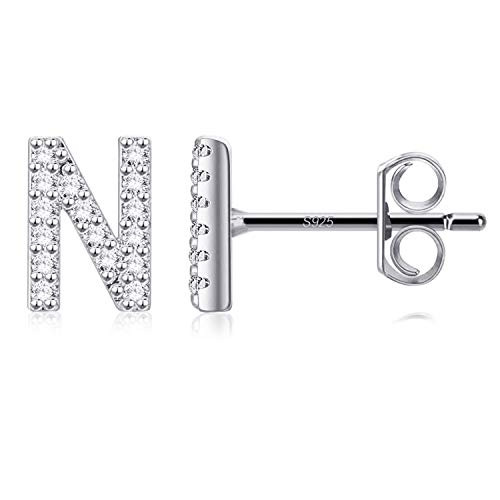 18K Gold Plated Post CZ Alphabet Letter 