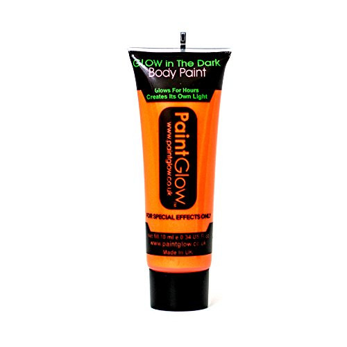 Paintglow Neon Orange Glow in the Dark Body Paint by paintglow