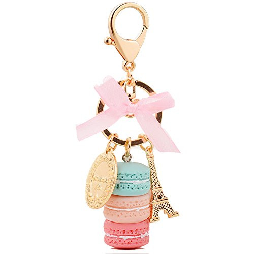 Sunvy Keychain Ring Eiffel Tower Macaron Charm Cute Pendant Bag Charm Purse -03-