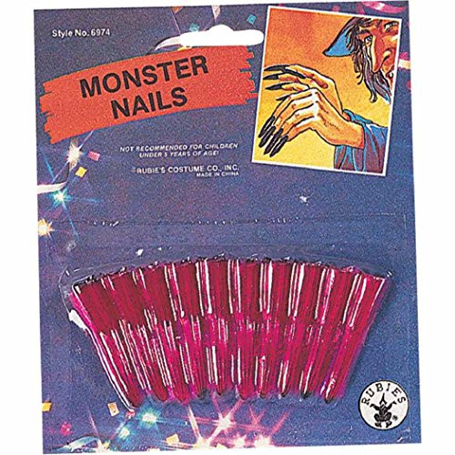 Rubie's Costume Co Red Monster Nails-Use1385 Costume- Red