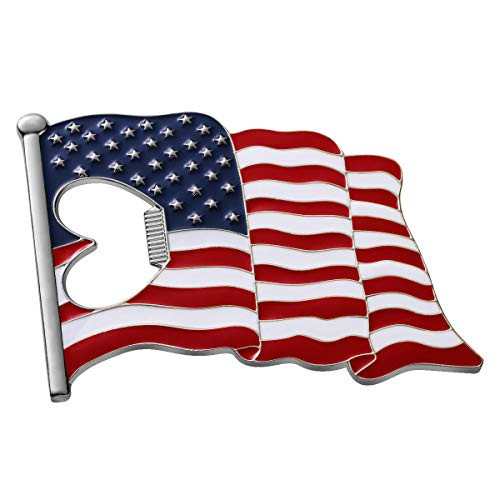 Star Miss River American Flag Beer Bottle Opener, US Flag Fridge Magnets, USA Flag Refrigerator Magnets, Patriotic Gifts for Beer Lovers, Veterans, Patriots, Soldiers, Veterans Day, Independence Day