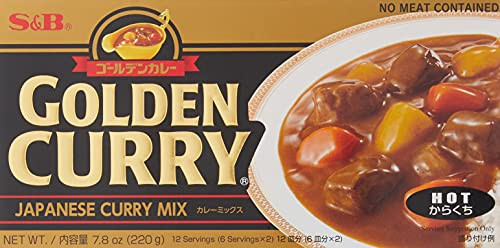 S and B Golden Curry Sauce Mix- Hot- 7.8 Ounce