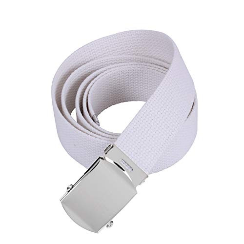 Rothco Plus Military Web Belts- 44''- Chrome-White