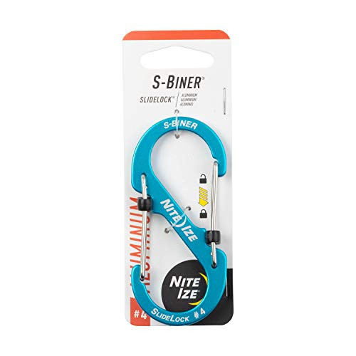 NITE IZE LSBA4-03-R6 S-Biner SlideLock Dual Locking Carabiner- Size 4- Blue