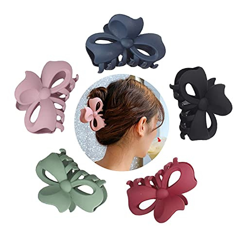 5 Pcs Hair Claw Clips Nonslip Hair Barrettes for Women and Girls Thin Hair Thick Hair Strong Hold Hair Clips Hair Accessories 5 Colors Available 5 Pcs Hair Claw Clips Nonslip Hair Barrettes for Women and Girls Thin Hair Thick Hair Strong Hold Hair Clips Hair Accessories 5 Colors Available