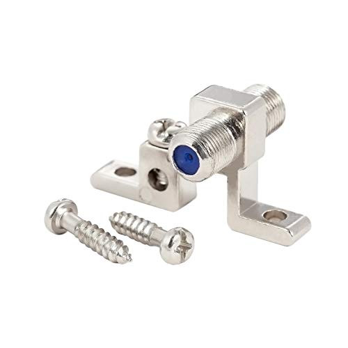 Coaxial Grounding Block- Single/One Port F-pin Female Coax Grounding Block 3GHz 1 Way Coupler Connector RFAdapter for TV Antenna- DIRECTV- Satellite- Dish Network- RG6 Cable