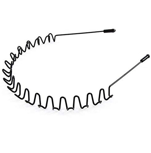 LAXIN Metal Hair Bands for Men Women's Headbands- Unisex Black Wavy Spring Sports Headband for Men's Hair Band Hoop Clips Women Accessories Simple Elastic Non Slip Wide Headwear Bandeau Outdoors LAXIN Metal Hair Bands for Men Women's Headbands- Unisex Black Wavy Spring Sports Headband for Men's Hair Band Hoop Clips Women Accessories Simple Elastic Non Slip Wide Headwear Bandeau Outdoors