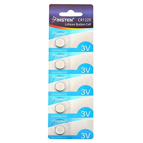Insten CR1225 3V Lithium Batteries Coin Button Cell Watch Battery -Pack of 5-Piece-