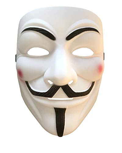 Disrerk V for Vendetta Guy Fawkes Costume Cosplay Mask for Halloween Masquerade Party
