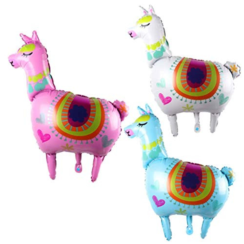 Formemory 3Pcs Upgraded Llama Alpaca Foil Balloons, Animal Alpaca Balloon Celebration Children Birthday Party