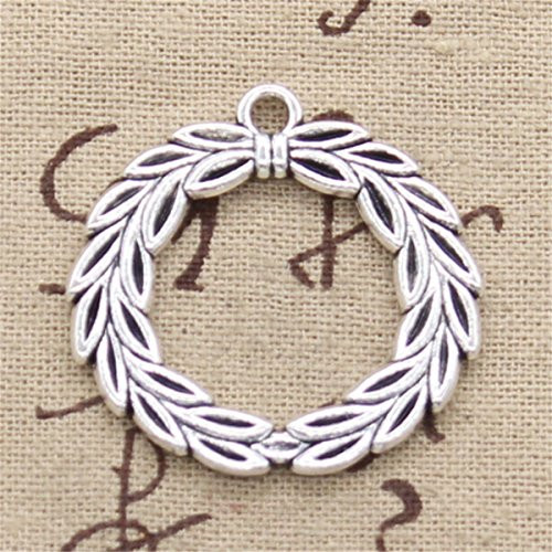 5pcs Charms Olive Branch Laurel Wreath 34mm Antique Making Vintage Tibetan Silver Zinc Alloy Pendant