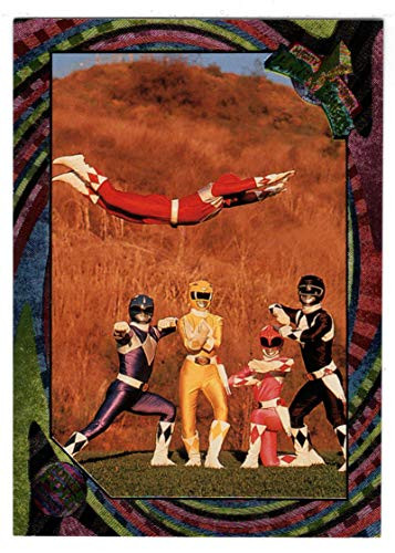Flying Ranger - Mighty Morphin Power Rangers -Trading Card- Power Foil  7 - Collect-a-Card - Wal-Mart Jumbo Version - 1994 Mint