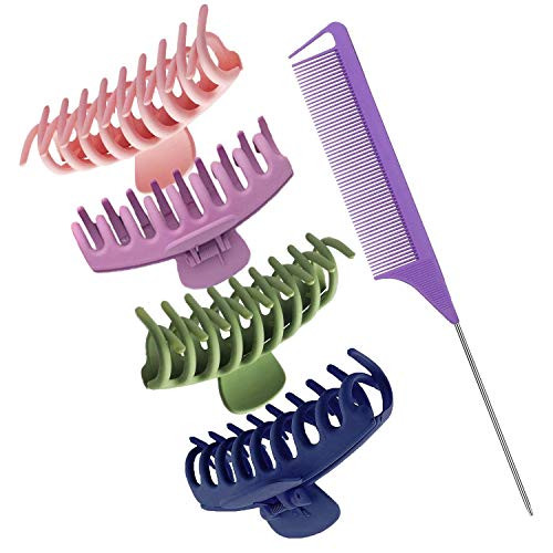 Large Hair Claw Clips Nonslip Big Claw Clip 4PCS for Women and Girls Barrettes for Long Hair Fashion Accessories Hair Clamps Big Hair Claw Thin Hair Strong Hold Hair Clips-5Packs- Large Hair Claw Clips Nonslip Big Claw Clip 4PCS for Women and Girls Barrettes for Long Hair Fashion Accessories Hair Clamps Big Hair Claw Thin Hair Strong Hold Hair Clips-5Packs-