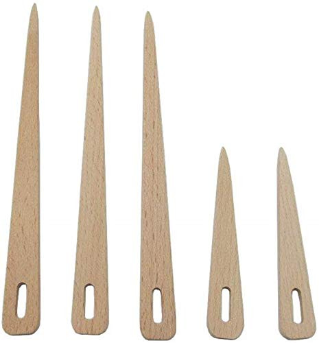 5Pcs-Wooden Needles for Weaving Wood Weaving Crochet Needle Wood Hand Loom Stick Tapestry Making DIY Crafts Christmas Tools