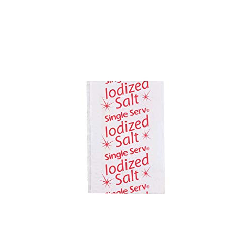 Individual Salt Packets by Salty Ernie- Iodized Table Salt- 0.6 grams -200 Packets-