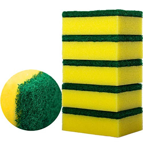 Albayrak Heavy Duty Scrub Sponge- Cleaning Scrub Sponge- Stink Free Sponge- Effortless Cleaning Scrub Pads for Dishes- Pots- Pans All at Once