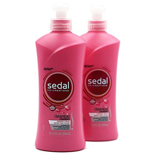 Sedal Co-Creations Ceramidas Leave In Styling Conditioner- Hair Moisturizing Leave-In Conditioner- White- 2-Pack of 10.14 Fl Oz Bottles