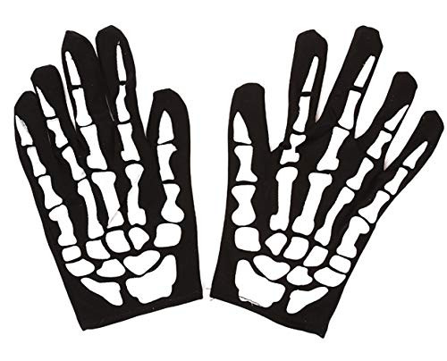 Lotusuncostume Halloween Skeleton Hand Gloves-Unisex Skull Bone Full Finger Gloves-for Halloween Costume Cosplay Men Women Kids Accessories