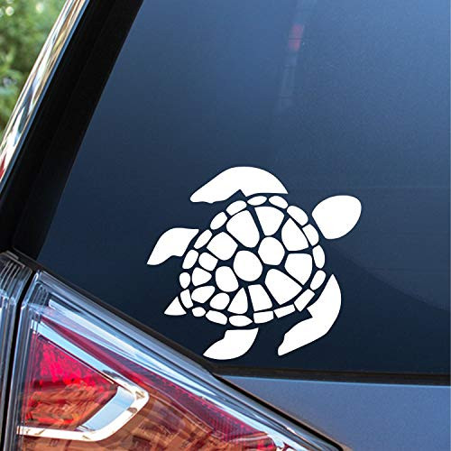 Sunset Graphics  and  Decals Sea Turtle Decal Vinyl Car Sticker | Cars Trucks Vans Walls Laptop | White | 5.5 inches | SGD000220
