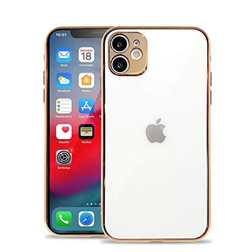 Clouds Compatible iPhone 11 Matte Case/iPhone 11 Case Translucent Matte PC with Soft Colorful Edges Slim Phone Cases for Apple iPhone 11-Orange