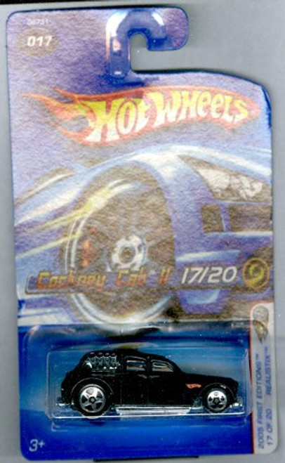 Hot Wheels 2005-017 Cockney Cab II First Editions BLACK - No Orange Roof Light 1-64 Scale Hot Wheels 2005-017 Cockney Cab II First Editions BLACK - No Orange Roof Light 1-64 Scale