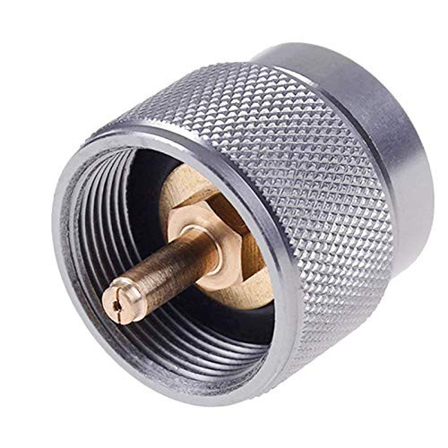 CKIECK Camping Stove 1Lb Propane Adapter- EN417 Lindal Valve Output Propane Gas Tank Conversion Head Backpacking Stove Convert Connector