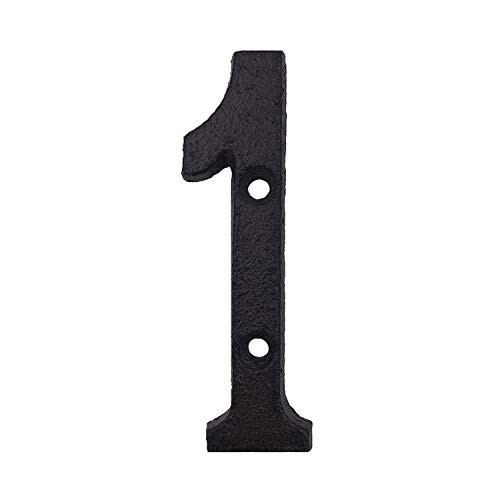 House Numbers- 3 Inch Solid Cast Iron Home Address Number or Mailbox Numbers- Number 1