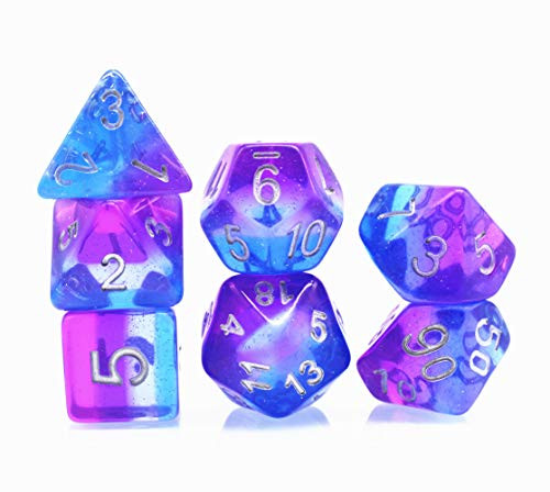 DND Dice Polyhedral 7-Die Dice Set for D&D Dungeons & Dragons Role Playing Gaming Aurora Dice
