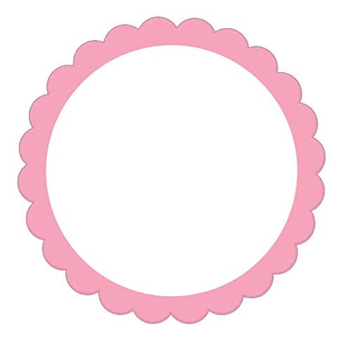amscan 5 Sheets Lovely Scalloped Party Labels- 2inch- New Pink