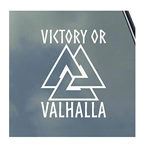 Victory or Valhalla Vinyl Sticker Decal Viking Asatru Thor Loki Runic Symbol Find Your Way