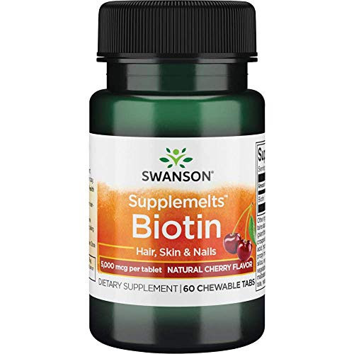 Swanson Sublingual Biotin Vitamin 5000 mcg 60 Chwbls