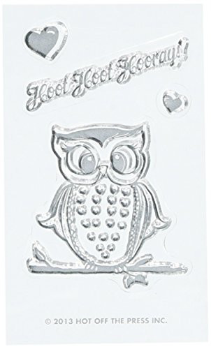 Hot Off The Press Acrylic Stamps 2inchX3.25inch Sheet-Hoot Hoot
