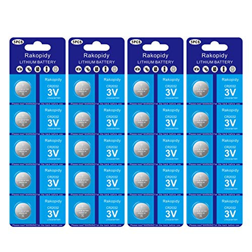 20 Count CR2032 Battery 3 Volt Lithium Coin Cell 2032 Batteries Rakopidy