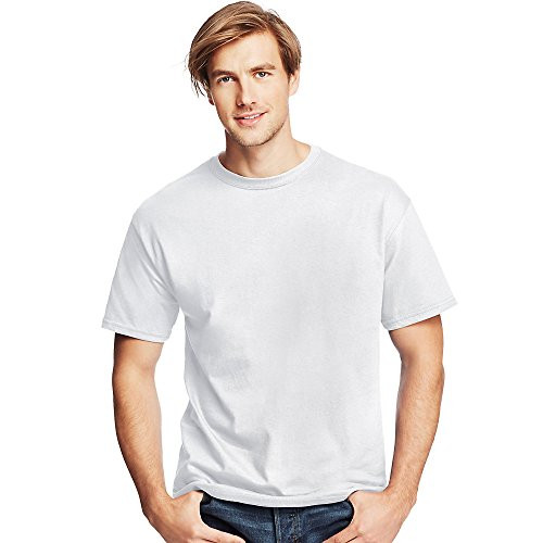 Hanes Men's TAGLESS ComfortSoft Crewneck T-Shirt_White_L