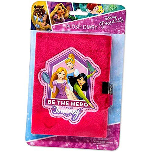 Princess Disney Plush Diary with Lock on Blister Card