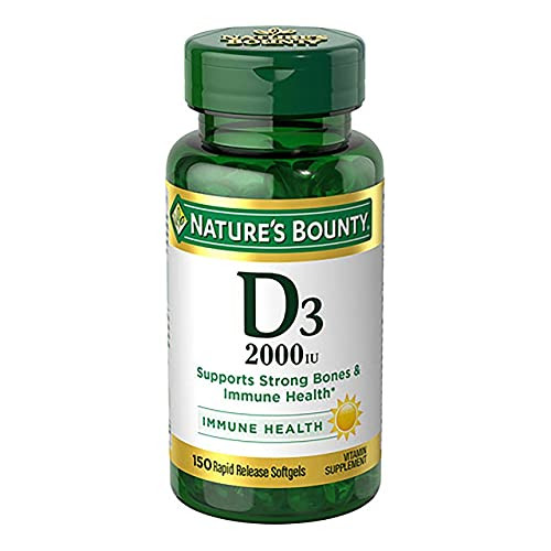Vitamin D by Nature's Bounty- Supports Immune Health and Bone Health- 2000IU Vitamin D3- 150 Softgels Vitamin D by Nature's Bounty- Supports Immune Health and Bone Health- 2000IU Vitamin D3- 150 Softgels