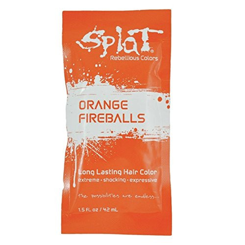 SPLAT Splat Hair Color 1.5 Oz Individual Packs Orange Fireballs