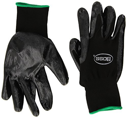 Boss Gloves 8436M Black Nitrile Palm Gloves