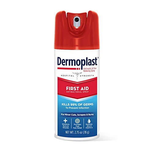 Dermoplast First Aid Spray- Analgesic  and  Antiseptic Spray for Minor Cuts- Scrapes and Burns- 2.75 oz -1 Pack-