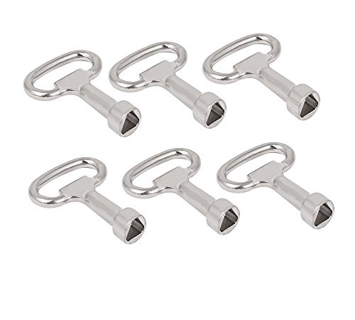 Antrader Triangle Socket Spanner Key Matel Triangular Socket Universal Utility Keys for 0.37" x 0.33" Triangle Panel Lock 6pcs