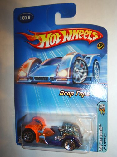 Hot Wheels Mattel 2005 First Editions 1-64 Scale Drop Tops Purple  and  Orange Flattery Die Cast Car 026