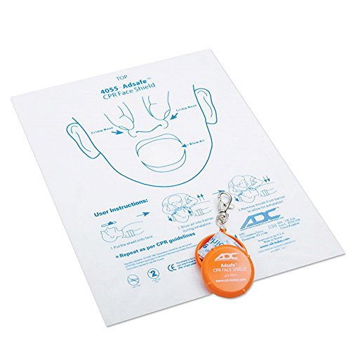 American Diagnostic Corporation 4055 ADSafe CPR Semi-Transparent Orange Face Shield