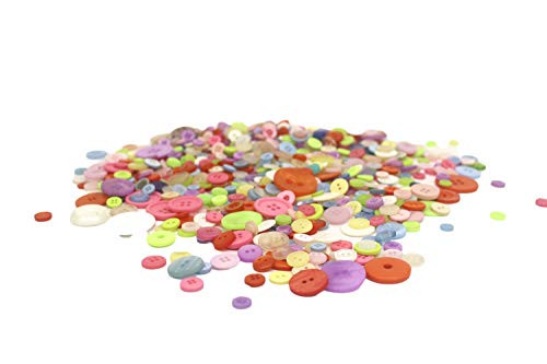 Button Painting Buttons Craft Buttons for Sewing Resin Sewing Buttons DIY Crafts Children's Manual Button Painting- Assorted Size Mixed Color