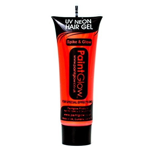 Paint Glow UV Blacklight Reactive Hair Gel -UV Orange-