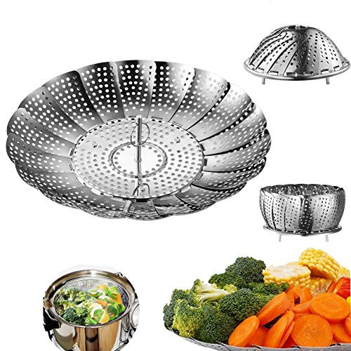 Instant Pot Vegetable Steamer Basket for 6- 8 Quart- Instant Pot Accessories- Stainless Steel Steamer Food- Veggie Steamer Insert for Pressure Cooker- Compatible Steamer Basket Accessories Instant Pot Vegetable Steamer Basket for 6- 8 Quart- Instant Pot Accessories- Stainless Steel Steamer Food- Veggie Steamer Insert for Pressure Cooker- Compatible Steamer Basket Accessories