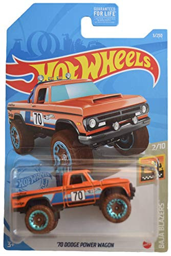 DieCast Hotwheels '70 Dodge Power Wagon- Baja Blazers 2/10 -Orange- 3/250