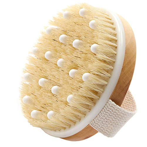 Dry Brushing Body Brush-Exfoliating Brush With Soft Massage Nodules-Reduce Cellulite - Dry Brush for Cellulite and Lymphatic Drainage- Keep Skin Healthy - Gentle Massage Node -Natural Boar Bristles- Dry Brushing Body Brush-Exfoliating Brush With Soft Massage Nodules-Reduce Cellulite - Dry Brush for Cellulite and Lymphatic Drainage- Keep Skin Healthy - Gentle Massage Node -Natural Boar Bristles-