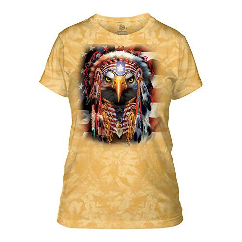 The Mountain Women's Native Patriot Eagle Apparel- Yellow- 2XL The Mountain Women's Native Patriot Eagle Apparel- Yellow- 2XL